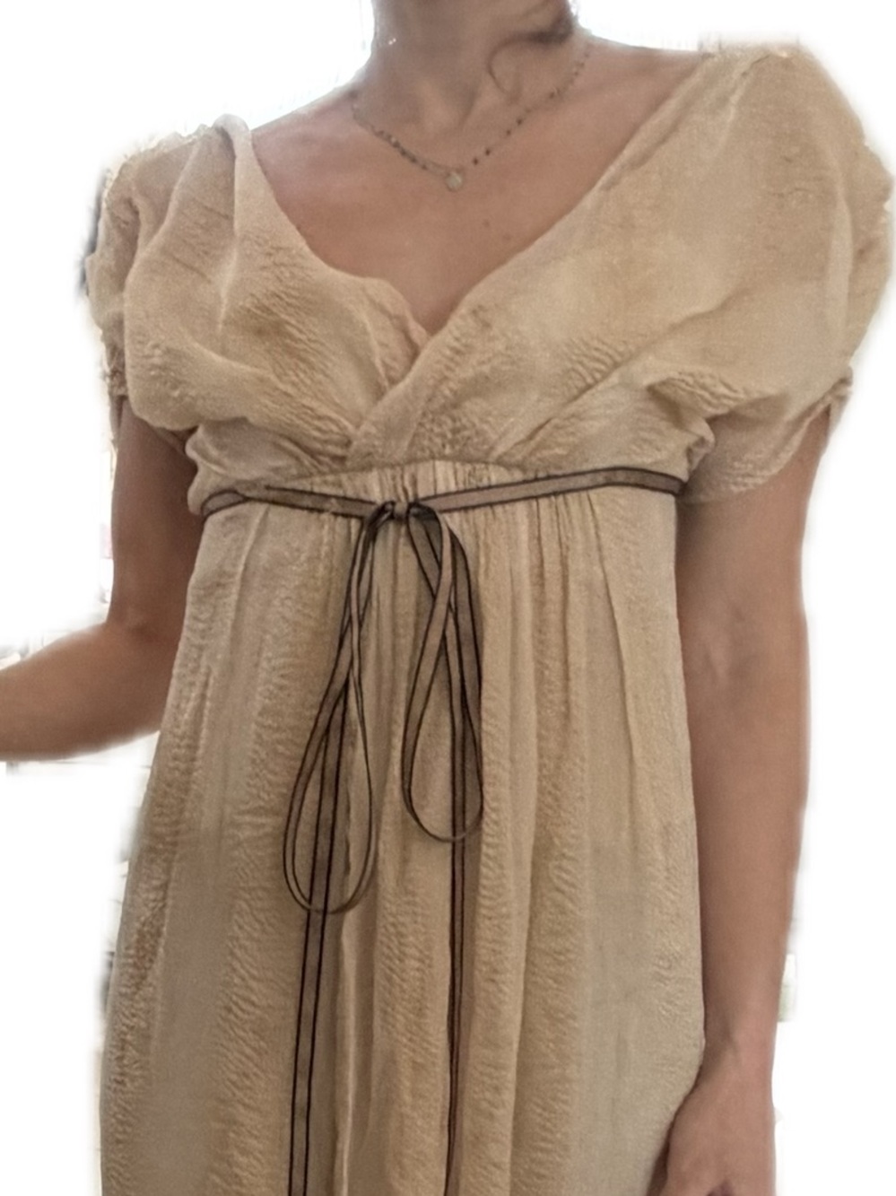 Carolina Herrera Cream Maxi Dress with corset size 0 - Picture 14 of 16